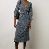 Gerard Darel Robe Midi Imprimee Marine - Estelle | Robes