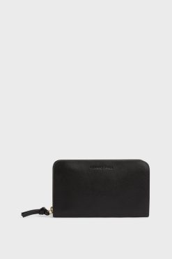 Gerard Darel Portefeuille En Cuir Lisse Noir - Wallet | Petite Maroquinerie