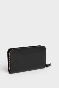 Gerard Darel Portefeuille En Cuir Lisse Noir - Wallet | Petite Maroquinerie