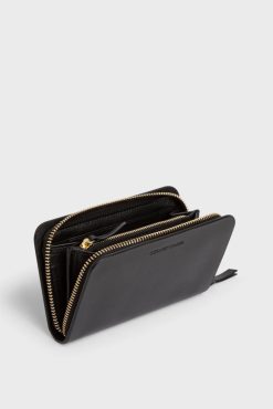 Gerard Darel Portefeuille En Cuir Lisse Noir - Wallet | Petite Maroquinerie