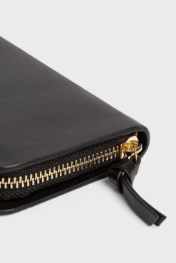 Gerard Darel Portefeuille En Cuir Lisse Noir - Wallet | Petite Maroquinerie