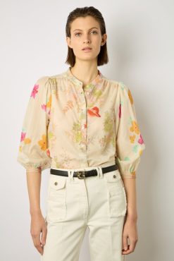 Gerard Darel Chemise Voile De Coton Multicolore - Narin | Chemises & Blouses