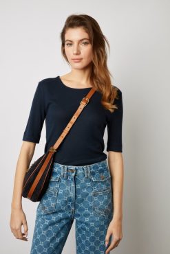 Gerard Darel Tshirt A Fines Cotes Marine - Maggie | Tops & Sweats