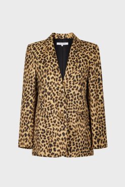 Gerard Darel Veste De Tailleur Leopard Marron - Beila | Costumes & Ensembles