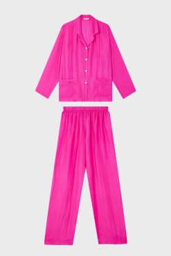 Gerard Darel Pyjama En Soie - Fuchsia | Pyjamas & Kimonos