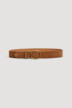 Gerard Darel Ceinture En Cuir Velours Camel - Paloma | Ceintures