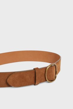 Gerard Darel Ceinture En Cuir Velours Camel - Paloma | Ceintures