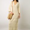 Gerard Darel Robe Longue En Crochet Ecru - Emanuela | Robes