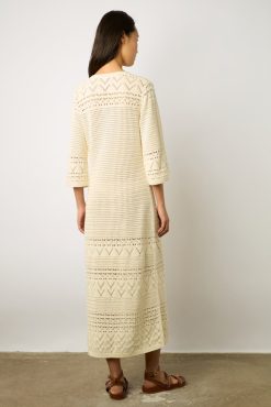 Gerard Darel Robe Longue En Crochet Ecru - Emanuela | Robes