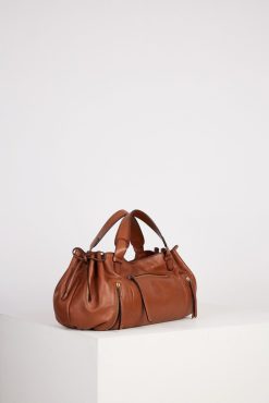 Gerard Darel Sac A Main En Cuir De Veau Camel - Rebelle Gd | L'Iconique 24H