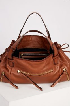 Gerard Darel Sac A Main En Cuir De Veau Camel - Rebelle Gd | L'Iconique 24H