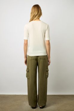 Gerard Darel Tshirt A Fines Cotes Blanc - Maggie | Tops & Sweats