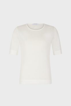 Gerard Darel Tshirt A Fines Cotes Blanc - Maggie | Tops & Sweats