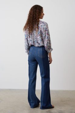 Gerard Darel Jean Flare Bicolore Bleu - Anna | Pantalons & Jeans