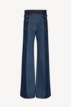 Gerard Darel Jean Flare Bicolore Bleu - Anna | Pantalons & Jeans