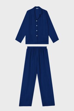 Gerard Darel Pyjama En Soie - Marine | Pyjamas & Kimonos