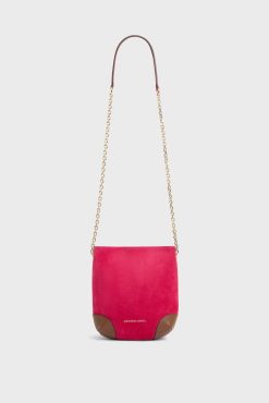 Gerard Darel Sac Bandouliere En Cuir Rose - Mini Charlotte | Sacs A Bandouliere