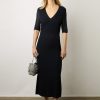 Gerard Darel Robe Midi En Maille Ajouree Marine - Emi | Robes