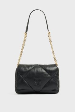 Gerard Darel Sac Bandouliere Cuir Matelasse Noir - Fanny | Sacs A Bandouliere