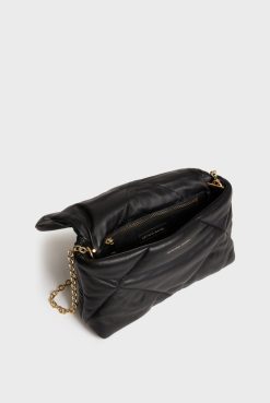 Gerard Darel Sac Bandouliere Cuir Matelasse Noir - Fanny | Sacs A Bandouliere