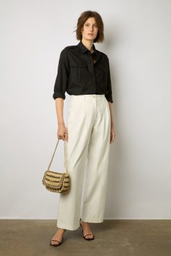 Gerard Darel Chemise Militaire En Coton Noir - Acacia | Chemises & Blouses