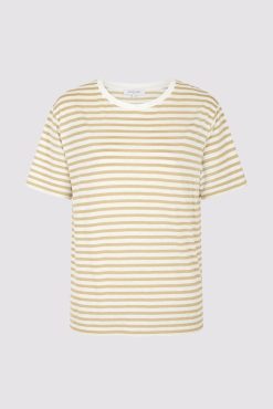 Gerard Darel Tshirt A Rayures En Lurex Or - Mike | Tops & Sweats