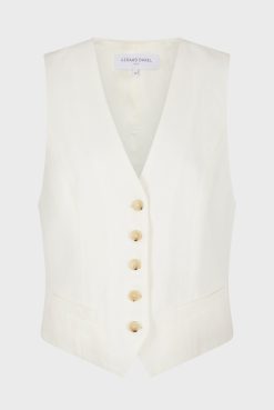 Gerard Darel Gilet De Tailleur Uni Ecru - Brasia | Costumes & Ensembles