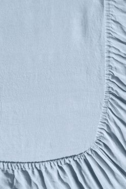 Gerard Darel Drap Housse En Lin Lave - Bleu Du Ciel | Draps Housse