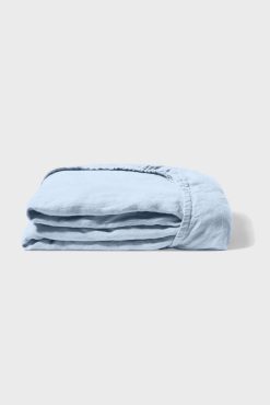 Gerard Darel Drap Housse En Lin Lave - Bleu Du Ciel | Draps Housse