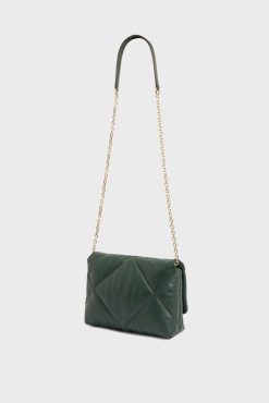 Gerard Darel Sac Bandouliere Cuir Matelasse Vert - Fanny | Sacs A Bandouliere