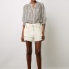 Gerard Darel Blouse Fleurs Et Lurex Ecru - Ange | Chemises & Blouses