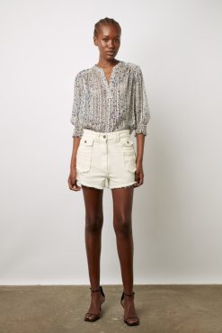 Gerard Darel Blouse Fleurs Et Lurex Ecru - Ange | Chemises & Blouses