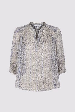 Gerard Darel Blouse Fleurs Et Lurex Ecru - Ange | Chemises & Blouses