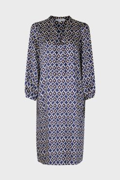 Gerard Darel Robe Courte Fluide Imprimee Encre - Ekram | Robes