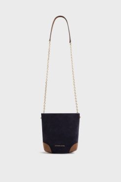 Gerard Darel Sac Travers En Cuir Bleu - Mini Charlotte | Sacs A Bandouliere