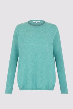 Gerard Darel Pull Cachemire Col Rond Vert D'Eau - Laurrea | Maille