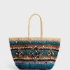 Gerard Darel Panier En Raphia Bleu - Anouk | Raphia & Crochet