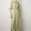 Gerard Darel Robe Longue En Lurex Vert D'Eau - Elline | Robes