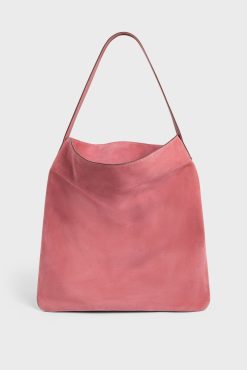 Gerard Darel Sac Hobo En Cuir Velours Bois De Rose - Lady | Le Lady