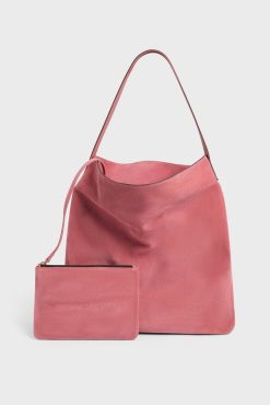 Gerard Darel Sac Hobo En Cuir Velours Bois De Rose - Lady | Le Lady