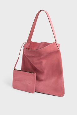 Gerard Darel Sac Hobo En Cuir Velours Bois De Rose - Lady | Le Lady