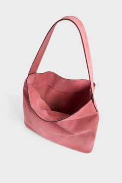 Gerard Darel Sac Hobo En Cuir Velours Bois De Rose - Lady | Le Lady