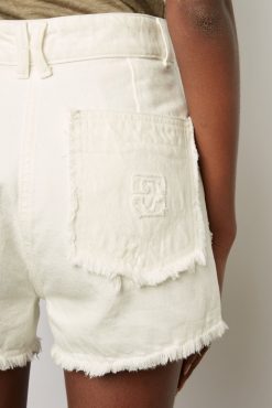 Gerard Darel Short Ecru En Denim Frange Ecru - Farel | Shorts & Bermudas