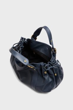 Gerard Darel Sac A Main En Cuir Marine - 24H | L'Iconique 24H