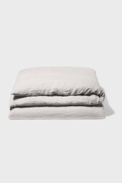 Gerard Darel Housse De Couette En Lin Lave - Gris Perle | Housses De Couette