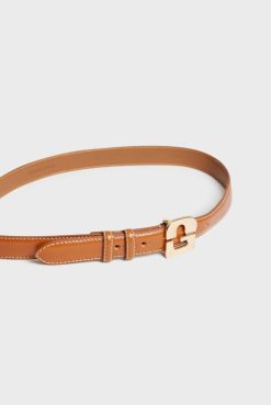 Gerard Darel Ceinture Signature En Cuir Camel - Lelauren | Ceintures