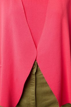 Gerard Darel Gilet En Microfibre Rose Vif - Laurana | Maille