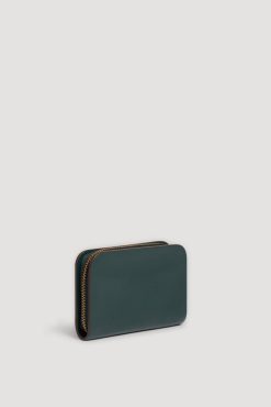 Gerard Darel Portefeuille En Cuir Lisse Vert - Mini Wallet | Petite Maroquinerie