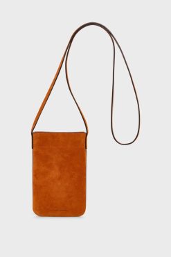 Gerard Darel Porte Telephone En Cuir Orange - Ladyphone | Petite Maroquinerie