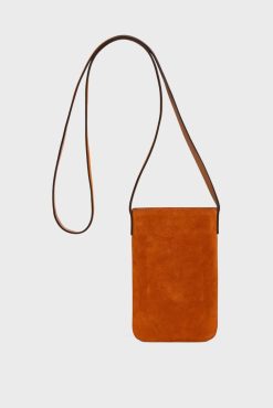 Gerard Darel Porte Telephone En Cuir Orange - Ladyphone | Petite Maroquinerie